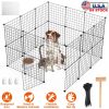 Metal Playpen with Door for Small, Medium, Kitten, or Puppy Kennel Metal Wire Fence For Indoor/Outdoor Use