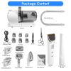 Professional Pet Hair Grooming/Vacuuming Kit with 7 Grooming Tools Dog Clipper 2.5L Dust Cup 10000PA Strong Suction/Low Noise Hair Remover