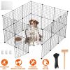 Metal Playpen with Door for Small, Medium, Kitten, or Puppy Kennel Metal Wire Fence For Indoor/Outdoor Use