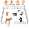 Metal Playpen with Door for Small, Medium, Kitten, or Puppy Kennel Metal Wire Fence For Indoor/Outdoor Use