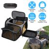 Expandable Pet Carrier Airline Approved Collapsible Soft Carrier Bag with Removable Fleece Pad Pockets Breathable Mesh Adjustable