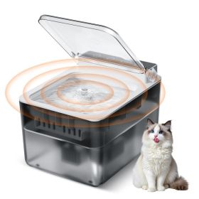 Wireless Charging Battery Driven 304 Stainless Steel Cat Automatic Induction Pet Water Fountain