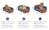 Scandinavian style Elevated Dog Bed Pet Sofa With Solid Wood legs and Bent Wood Back, Velvet Cushion,Mid Size,Dark Grey