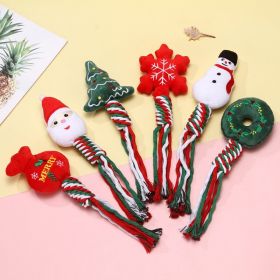 3 pcs Christmas themed dog training toy, teeth cleaning toy, cute cartoon bite toys