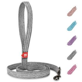 Recycled Cotton Dog Leash 10 Ft Eco Friendly Collar for Small, Medium, & Large Dogs; Reflective and Strong