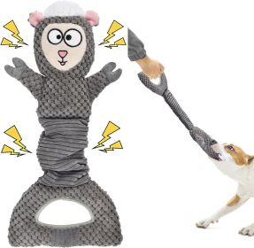 Dog Squeaky Toys, Sheep Crinkle Plush Stuffing Dog Toys for Puppy Teething, Tug of War Dogs Toy to Keep Them Busy for Small, Medium and Large Dog