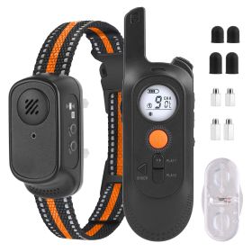 984FT3 Channel Dog Training Collar; IP65 Waterproof Pet Beep/Vibration/Electric Shock Collar, Rechargeable Transmitter/Receiver