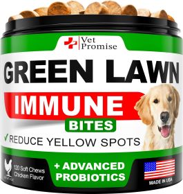 Grass Burn Spot Chews for Dogs; Urine Neutralizer for Lawn. 120 Grass Green Dog Chews