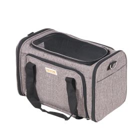 VEVOR Pet Carrier with Wheels, Airline Approved Rolling Pet Carrier with Telescopic Handle and Shoulder Strap