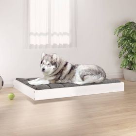Dog Bed White Solid pine wood Medium Simple Dog Bed