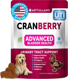 Dog UTI Treatment - Cranberry Supplement to Help with Bladder Control During Urinary Tract Infections