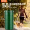 VEVOR Dog Poop Trash Can with 50 Liner Bags, 11.5 Gallons Outdoor Dog Waste Bin with Lid & Liner Clip for Pet Waste Station