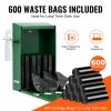 VEVOR Dog Poop Bag Dispenser with Hand Wash Bottle, Lockable Outdoor Dog Waste Bag Holder with 600 Waste Bags, Stake, Pole