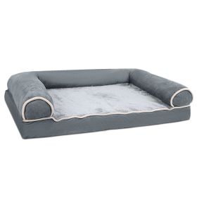 Dog Bed Pet Bed Sofa Dog Couch Pet Cushion Carpet Mattress with Washable and Removable Cover for Medium Large Dogs (Option: PetBedDarkGrey2XL)