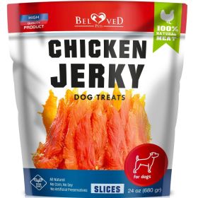 Chicken Jerky Dog Treats 1.5 Lb Human Grade Pet Snacks Grain Free Organic Meat All Natural High Protein Dried Strips Best Chews For Training Small & L (Option: Beloved Pets)