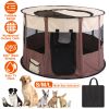 Foldable Playpen for Dog with Carry Bag Portable Travel Waterproof Indoor Outdoor Pet Cage Tent Detachable Upper Cover For Dog or Cat