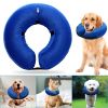 Protective Inflatable Collar Dog, Puppy, Cat; Adjustable E-collar that won't block vision
