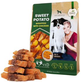 Sweet Potato Wrapped With Chicken - Natural Chew Treats, Grain Free Organic, Human Grade Dried Snacks For Training (Option: 1PC)