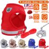 Mesh Harness and Leash Set, Reflective Chest Strap, Adjustable; Vest For Puppies, Dogs, and Cats Walking Outdoor