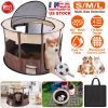Foldable Playpen for Dog with Carry Bag Portable Travel Waterproof Indoor Outdoor Pet Cage Tent Detachable Upper Cover For Dog or Cat