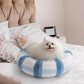 MEWOOFUN Fluffy, Plush Round Bed For Dogs, Cats, Puppies, and Kittens - Calming Washable Pet Bed With Non-Slip Bottom, 23 Inch Round (Option: WP160)