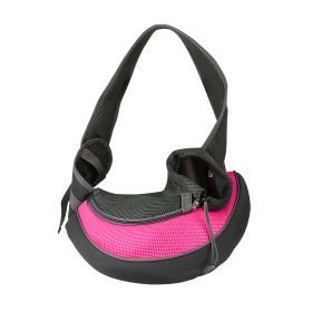 Pet Carrier for Dogs or Cats; Hands Free, Adjustable Sling with Padded Strap; Breathable Shoulder Bag Style (Option: PetPuppyCarrierPinkL)