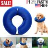 Protective Inflatable Collar Dog, Puppy, Cat; Adjustable E-collar that won't block vision