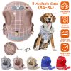 Mesh Harness and Leash Set, Reflective Chest Strap, Adjustable; Vest For Puppies, Dogs, and Cats Walking Outdoor