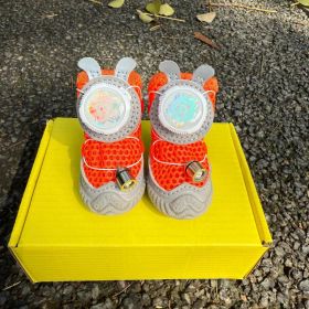 2026 New Glowing Dog Shoes 4PCS LED Light-Up Anti-Slip Paw Protector For Small Medium Dogs Night Safety Visibility Outdoor Shoes (Option: Orange-XS   1.18W   1.57L)