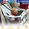 Dog Foldable Car Seat, Booster Seat; Travel Carrier w/ Clip-on Safety Leash, Zipper Storage Pocket for Small Medium Pets Up to 20Lbs