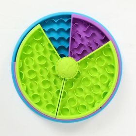 Pet Slow Food Bowl Anti Choking, 3in1 Interactive Dog Feeder Puzzle, Lick Mat & Slow Feeder BowlMental Stimulation Toy For Medium & Large (Option: Green)