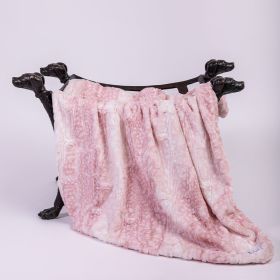Cashmere Dog Blankets (Color: Pink Fawn, size: LG)