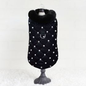 Glamour Baby Dog Coat (Color: Caviar, size: MD)