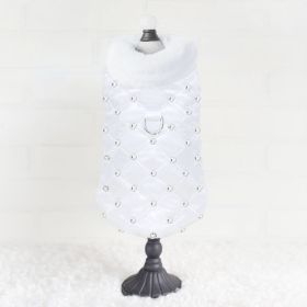 Glamour Baby Dog Coat (Color: Snow, size: MD)