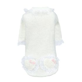 Little Lamb Dog Sweater (Color: Ivory, size: XS)