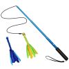 Extendable Dog Flirt Pole with Lure, 10.23-26.77" Teaser Wand with 2 Replaceable, Interactive Tail Toys For Small, Medium, & Large Dogs