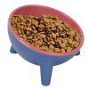 Raised Tilted Elevated Food Bowl Pet Backflow Prevention Water Dish Feeding Bowl for Cats & Small Dogs