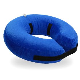 Protective Inflatable Collar Dog, Puppy, Cat; Adjustable E-collar that won't block vision (Option: InflatablePetCollarL)