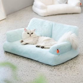 MEWOOFUN Plush Bed For Small Dogs, Cats, Puppies, & Kittens - Washable 26x19x13 Inch Fluffy Pet Couch With Non-Slip Bottom (Option: QCP26)