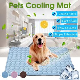 Dog Cooling Mat for Summer; Blanket Sofa Breathable Dog Bed; Washable For Small, Medium, and Large Dogs (Color: mesh cloth blue, size: XS 40x30 cm)