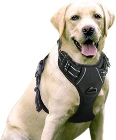 Dog Harness; No-Pull/No-Choke Pet Harness with 2 Leash Clips; Adjustable Soft Padded Dog Vest; Reflective Oxford Vest with Easy Control Handling (Color: Baby Blue, size: X-Large)