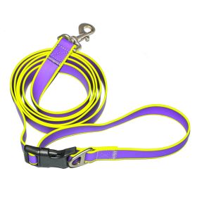 Six-in-one multi-functional hands-free traction rope leash; Hands-free design Adjustable straps/belt;  Durable heavy-duty material Non-slip (Color: Purple-yellow)