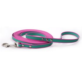 Waterproof, Durable, two-color training rope leash; Tangle-free, Soft, 4.92FT Obedience training, Daily walk, Park training (Color: green-purple, size: 10M)