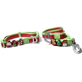 The New Dual-Color Embossed Pet Leash Set; Combines Appearance, Fun And Practicality. (Option: Red-15mm)