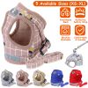 Mesh Harness and Leash Set, Reflective Chest Strap, Adjustable; Vest For Puppies, Dogs, and Cats Walking Outdoor