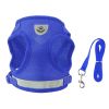 Mesh Harness and Leash Set, Reflective Chest Strap, Adjustable; Vest For Puppies, Dogs, and Cats Walking Outdoor