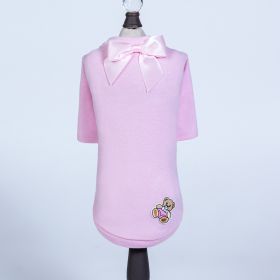 Baby Bear Dog Tee (Color: Baby Pink, size: MD)