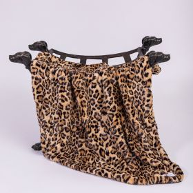 Cashmere Dog Blankets (Color: Leopard, size: LG)